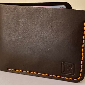 Handgefertigte und Handgenähte Brieftasche aus Echtleder