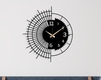 Modern Metal Wall Clock: Minimalist Home Decor, Silent Movement