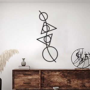 Minimalist Metal Line Wall Art: Geometric Modern Decor