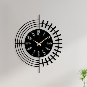Modern Minimalist Oversized Metal Wall Clock, Home Gift, Unique Metal Wall Art, Metal Wall Decor For Home And Office, Silent Wall Clock