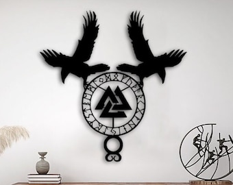 Vegvisir Metal Wall Art: Norse Viking Decor, Pagan Symbol