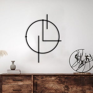 Minimalist Metal Line Wall Art: Modern Geometric Decor