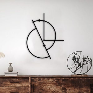 Geometric Metal Wall Art: Modern Minimalist Line Decor