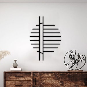 Geometric Metal Wall Art: Modern Minimalist Line Decor