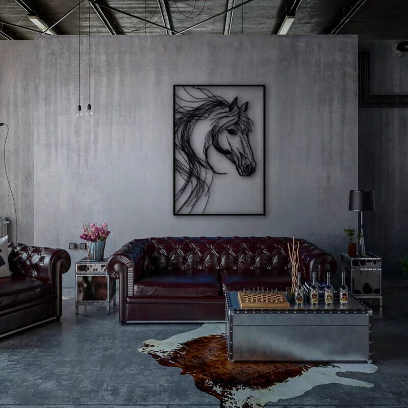 Metal Horse Wall Art: Modern Animal Silhouette Decor - Etsy Metal Horse Wall Art: Modern Animal Silhouette Decor - Etsy