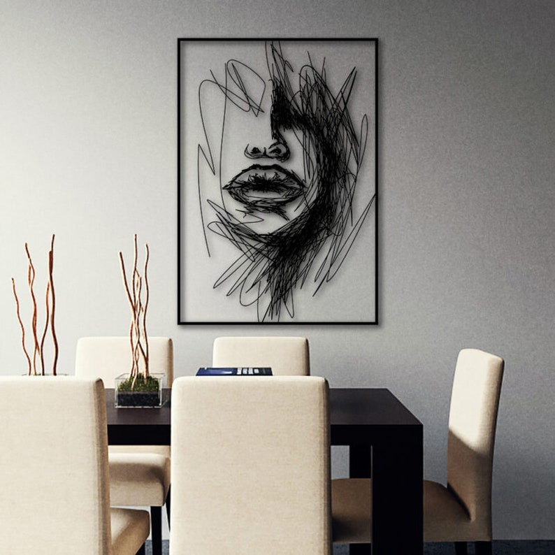 Woman Metal Wall Decor, Bathroom Wall Art, Metal Art Wall Sculpture