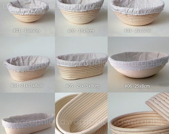 Round, Oval Bread Proofing Proving Basket, Rattan Banneton Brotform Dough, UK seller