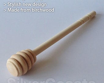 Wooden Honey Dipper Drizzler Spoon, Made by high quality birchwood, UK seller
