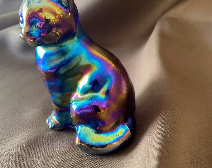 Fenton Carnival Glass Cat With FREE SHIPPING Etsy