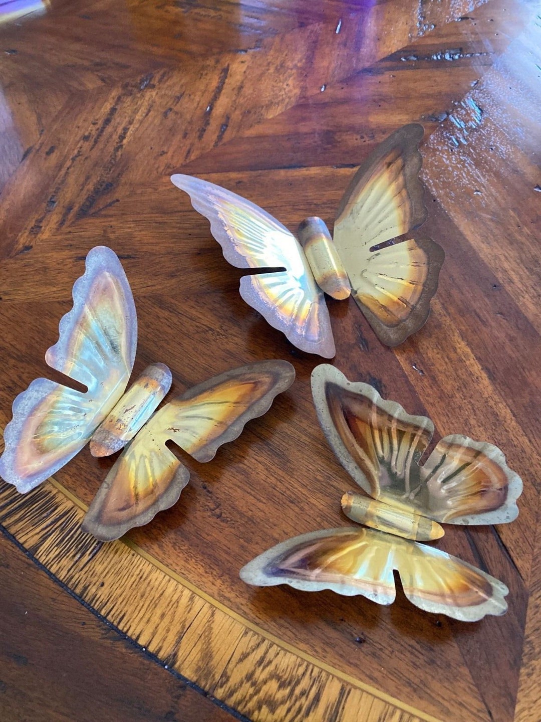Butterfly Brass Metal Wall Hanging Decor Vintage Home Interiors MCM 3D ...