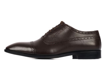 Genuine Leather Handmade Oxford Shoes Men - Sereno - VV226
