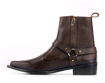 VINTAGE KENNETH COLE dark brown men’s ankle boots Vintage Kenneth Cole Reaction Brown Leather Ankle Boots  main image 4