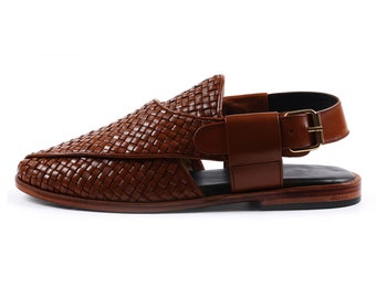 Genuine Leather Handmade Peshawari Chappal Men -  Serkan - VV214