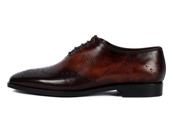 Genuine Leather Handmade Oxford Shoes Men - Giovanni - VV145