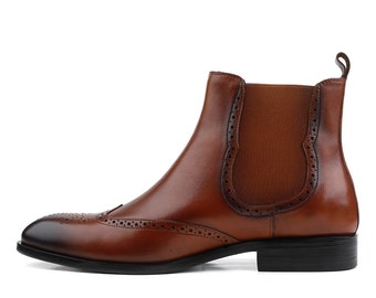 Genuine Leather Handmade Chelsea Boots Men - Fritz - VV123