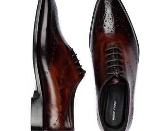 Genuine Leather Handmade Oxford Shoes Men - Giovanni - VV145  display picture 3