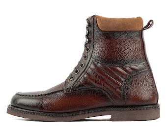 Handgefertigte lange Stiefel aus echtem Leder für Herren – Elton – VV191