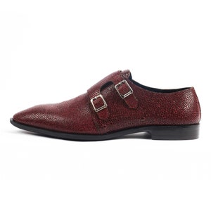 Genuine Leather Handmade Double Monk Shoes Men - Mallory - VV159
