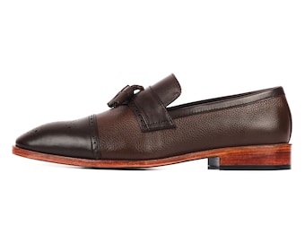Genuine Leather Handmade Loafer Shoes Men - Regent - VV225
