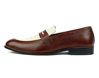 Genuine Leather Handmade Loafer Shoes Men - Pierre - VV134