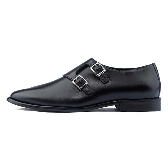 Genuine Leather Handmade Double Monk Shoes Men - Antoine - VV105