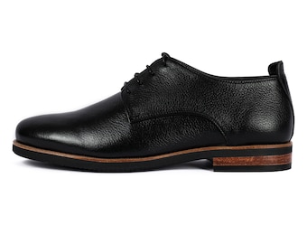 Zapatos Derby hechos a mano en piel genuina para hombre - Salvatore - VV141