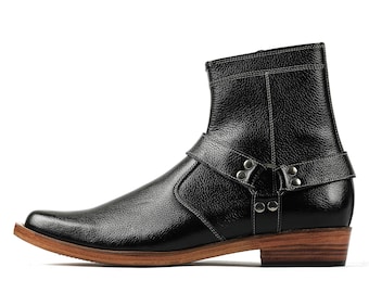 Genuine Leather Handmade Long Boots Men - Marsden - VV193