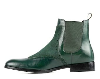 Genuine Leather Handmade Long Boots Men - Harrison  - VV220