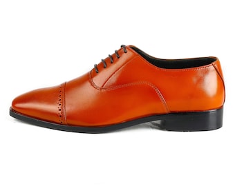 Genuine Leather Handmade Derby Shoes Men - Augustine - VV169