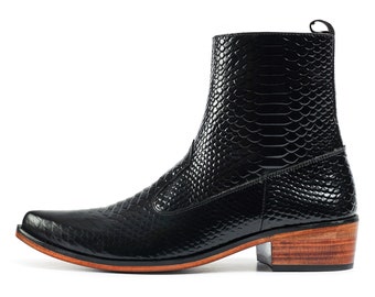 Genuine Leather Handmade Long Boots Men -  Beckett - VV201