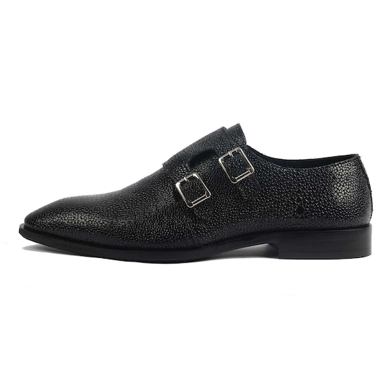 Genuine Leather Handmade Double Monk Shoes Men - Marquette - VV162