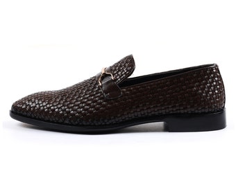 Genuine Leather Handmade Loafer Shoes Men -  Gideon - VV213