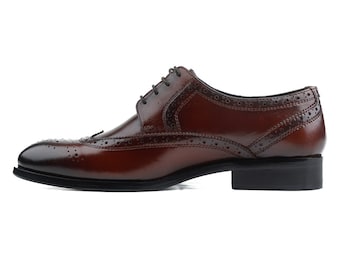 Genuine Leather Handmade Derby Shoes Men - Orleon - VV130