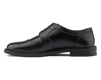 Handgefertigte Derby-Schuhe aus echtem Leder für Herren – Dominique – VV116