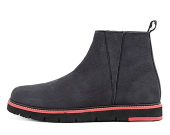 Genuine Leather Handmade Long Boots Men - Alistair - VV197