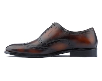 Genuine Leather Handmade Oxford Shoes Men - Andre - VV104