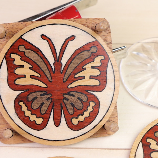 Wood Inlay Butterfly Etsy