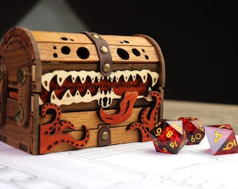Caja de dados mímica para Dungeons and Dragons