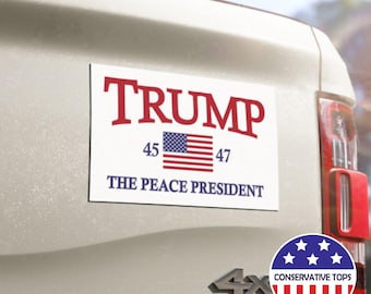Trump the Peace President, Trump peace president, Trump car magnet, Trump Supporter Magnet, Political Car Magnet,trump truck magnet red blue