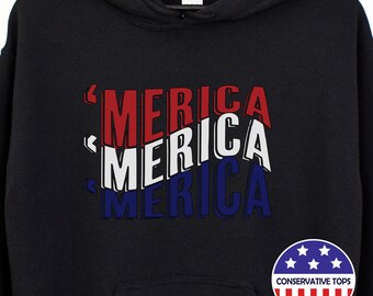Merica Merica Merica, camisa com capuz Merica, presente com capuz Merica, camisa Trump Merica, presente com camisa Merica, presente com camisa republicana, moletom com capuz