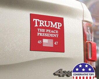 Trump the Peace President, Trump peace president, Trump car magnet, Trump Supporter Magnet, Political Car Magnet, trump truck magnet large