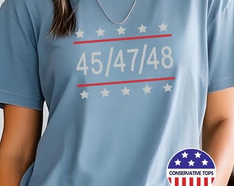 Trump 28 president tshirt, Trump 2028 shirt, 45/47/48 Flag Stripe Tee, Trump MAGA 2028 shirt, Trump 2028 Christmas gift, Trump 45 47 48