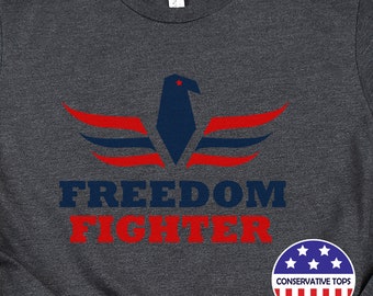 T-shirt de combattant de la liberté, cadeau tshirt de la liberté, cadeau de combattant de la liberté, cadeau pour la liberté, cadeau de chemise conservateur, t-shirt aigle, debout pour la liberté