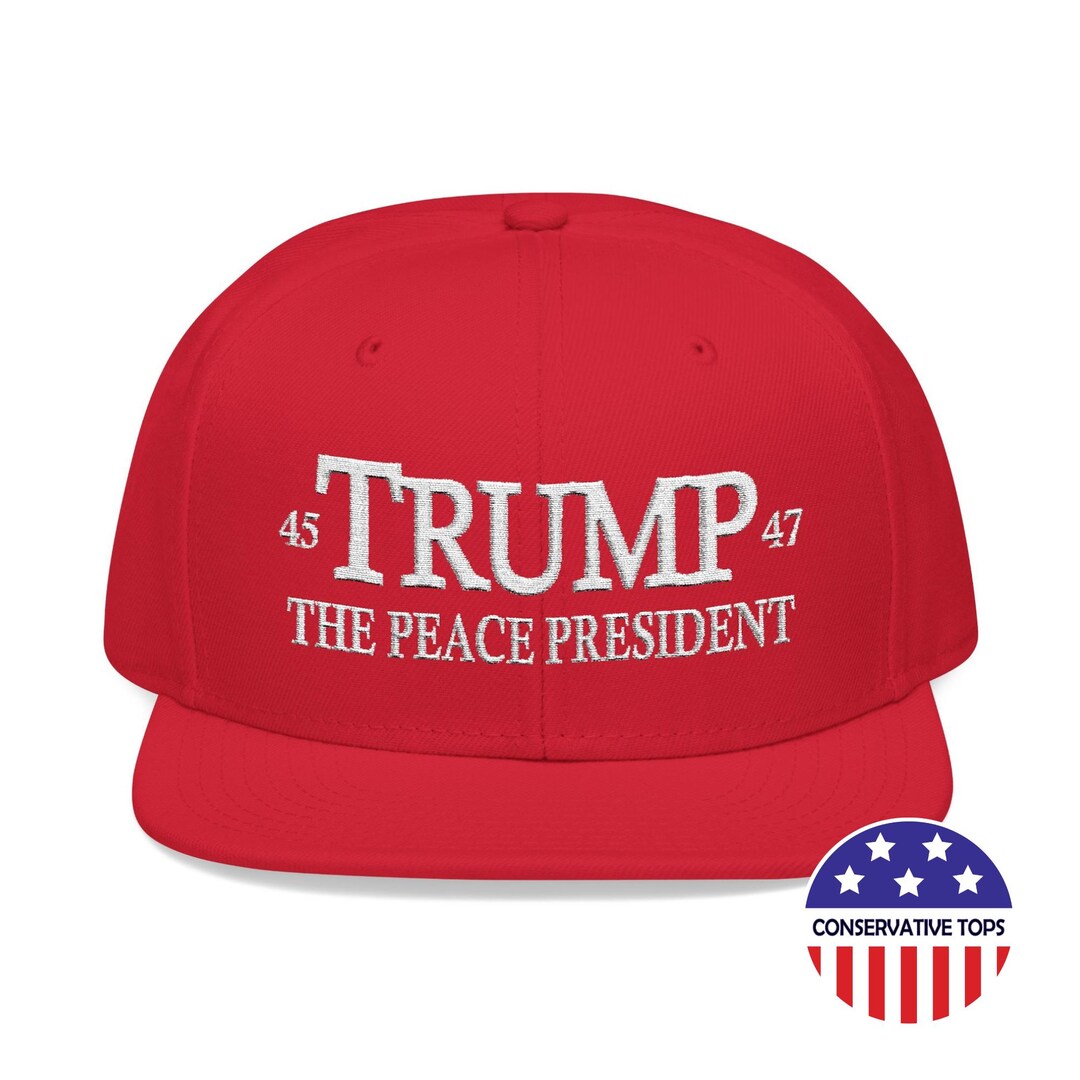 刺繍入り平和のトランプ大統領、トランプ大統領の平和、トランプの赤い