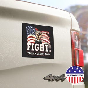 Trump Fight Car Magnet, Trump Vance magnet, trump vance 2024, car magnet maga, trump fight magnet, trump fight sticker, trump magnet for car