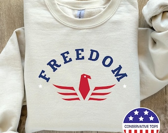 Sweat-shirt Freedom USA, sweatshirt liberté, cadeau combattant de la liberté, cadeau liberté, cadeau chemise conservateur, debout pour la liberté, liberté USA