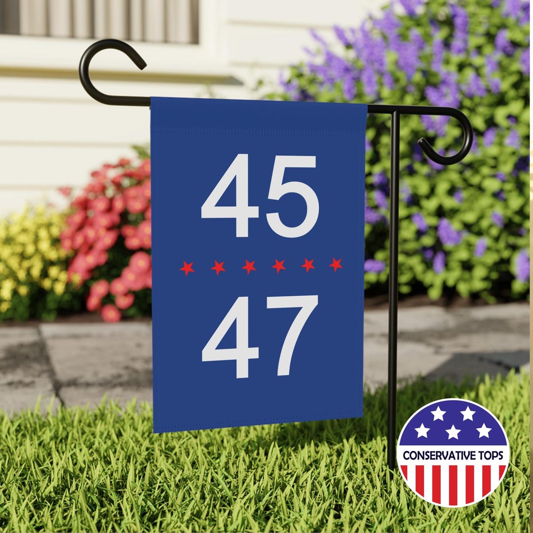 Trump Garden Flag, 45 47 Trump 2024, 45 47 Banner, Trump Vance Banner ...