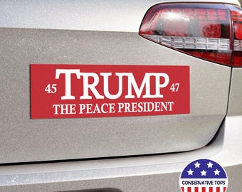 Trump the Peace President, Trump peace president, Trump car magnet, Trump Supporter Magnet, Political Car Magnet,truck magnet sign for trump