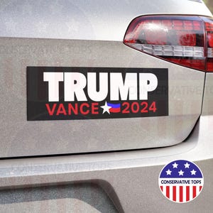 Trump Vance Car Magnet, Trump Vance BUMPER, trump vance 2024, car magnet maga, trump fight magnet, trump vance magnet in black, trump magnet