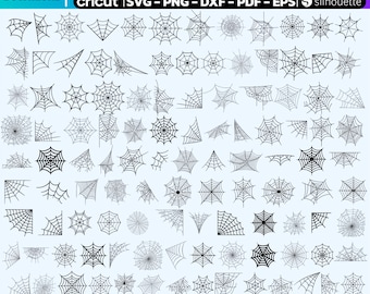 Paquete SVG de telaraña de Halloween: Cricut, Silhouette, Canva (descarga digital)